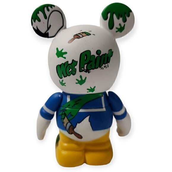 DISNEY VINYLMATION 3" Park 6 Donald Duck Green Wet Paint Sign Non Variant - Picture 2 of 4